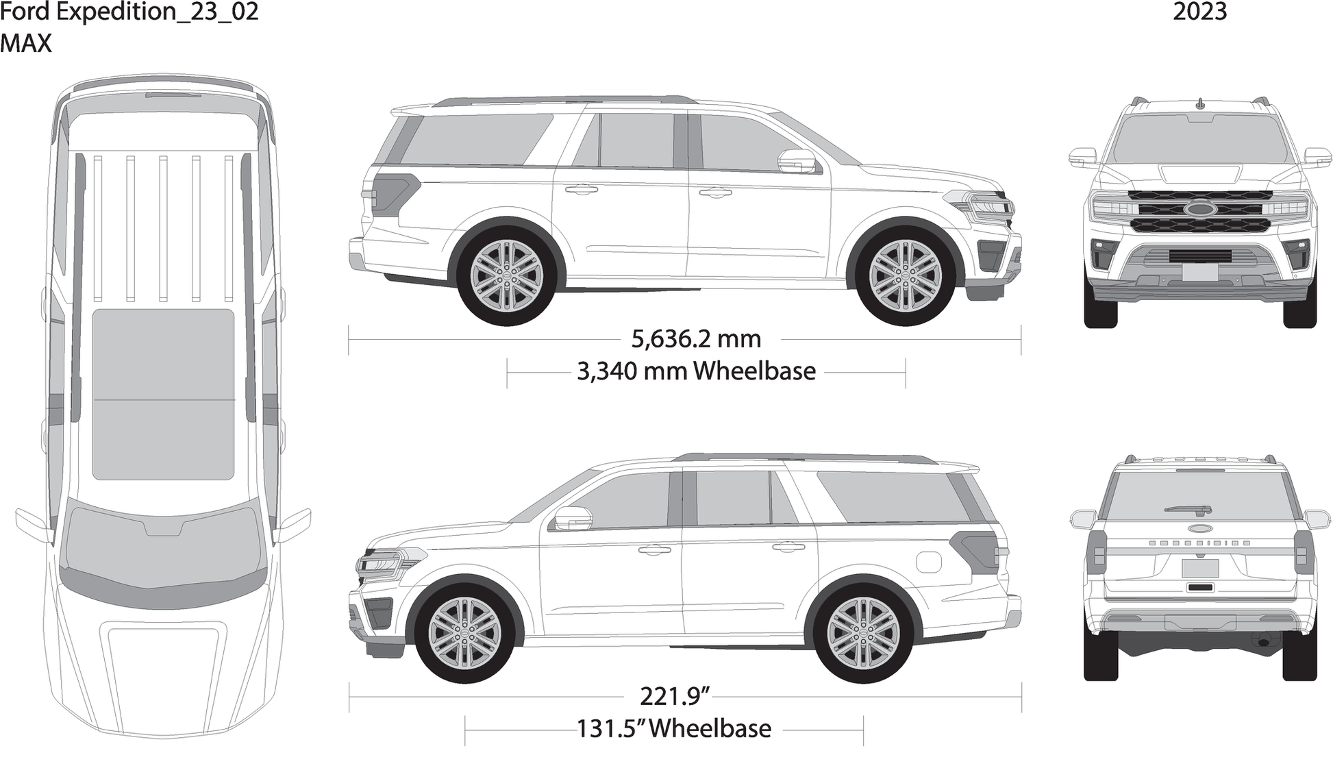 2023 Ford Expedition V02 Vehicle Wrap Template