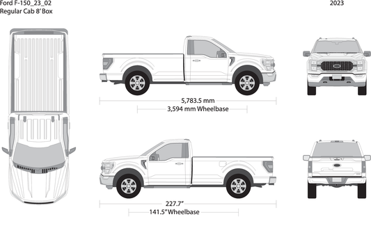 2023 Ford F 150 V02 Vehicle Wrap Template