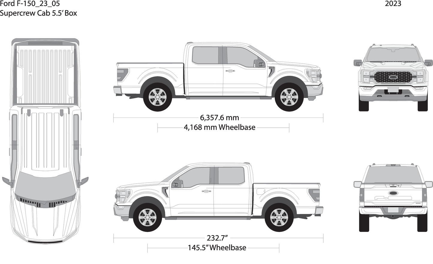 2023 Ford F 150 V05 Vehicle Wrap Template