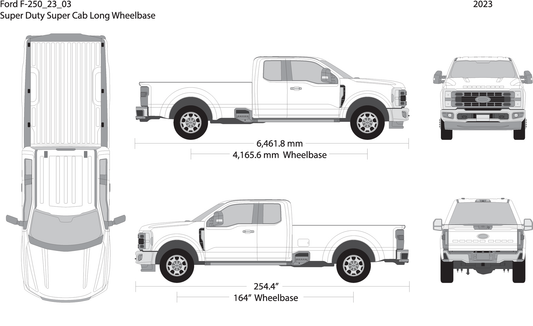 2023 Ford F 250 V03 Vehicle Wrap Template