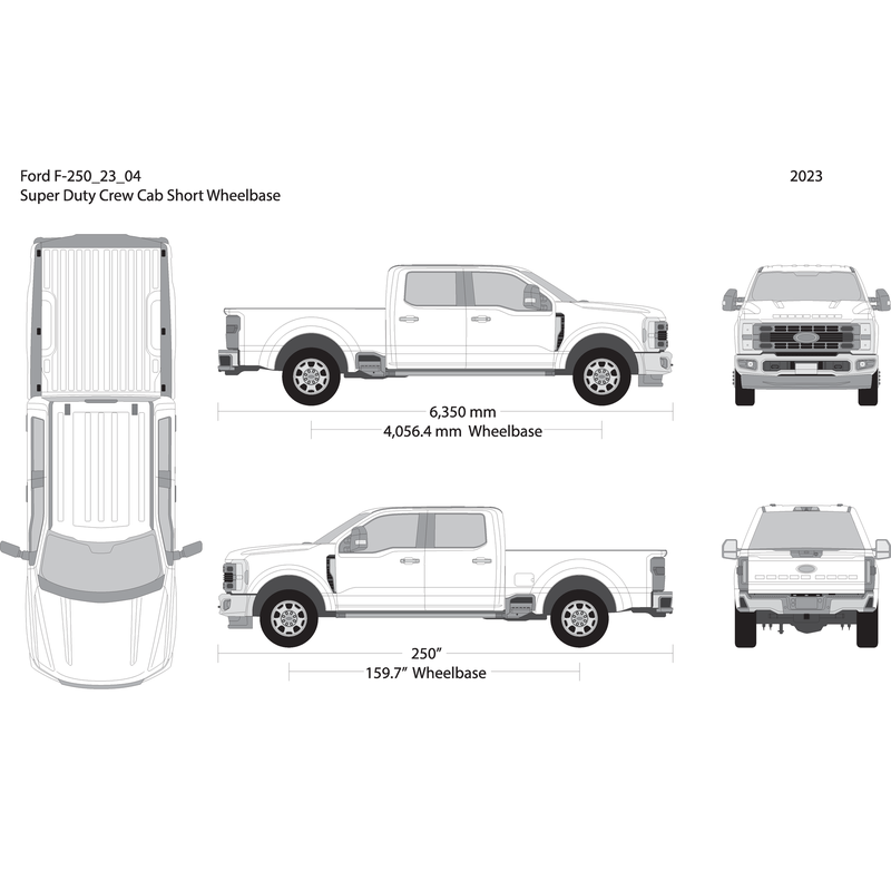 2023 Ford F 250 V04 Vehicle Wrap Template