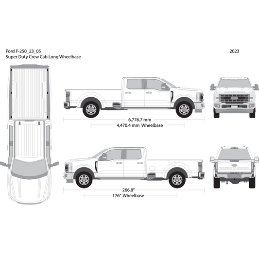 2023 Ford F 250 V05 Vehicle Wrap Template