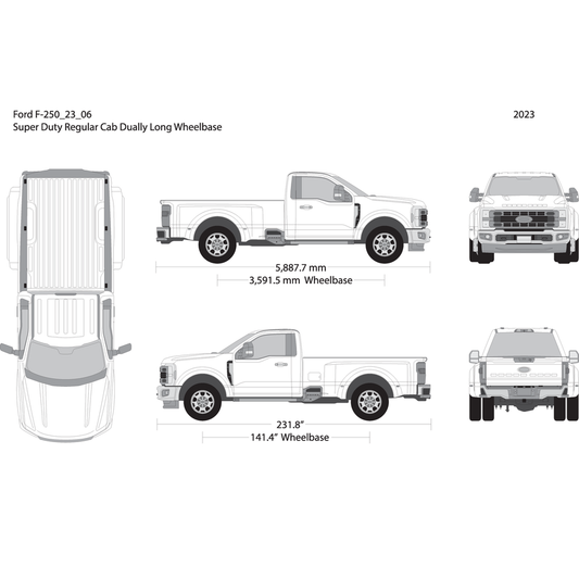 2023 Ford F 250 V06 Vehicle Wrap Template