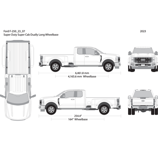 2023 Ford F 250 V07 Vehicle Wrap Template
