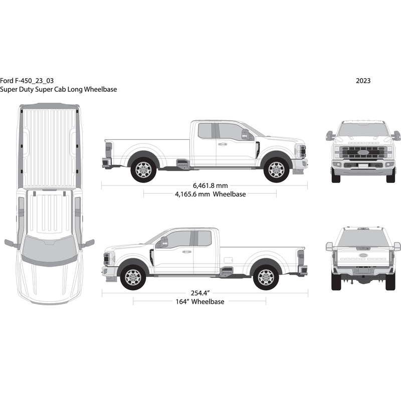 2023 Ford F 450 V03 Vehicle Wrap Template