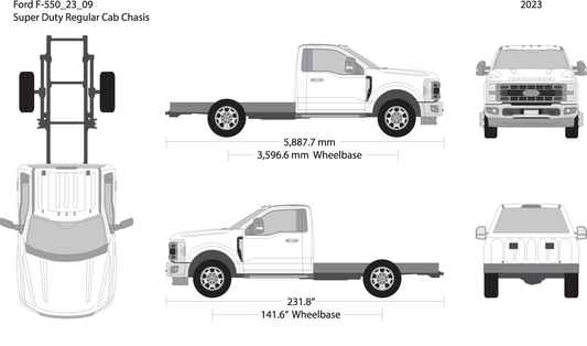 2023 Ford F 550 V09 Vehicle Wrap Template