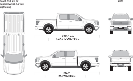 2023 Ford Lightning V07 Vehicle Wrap Template