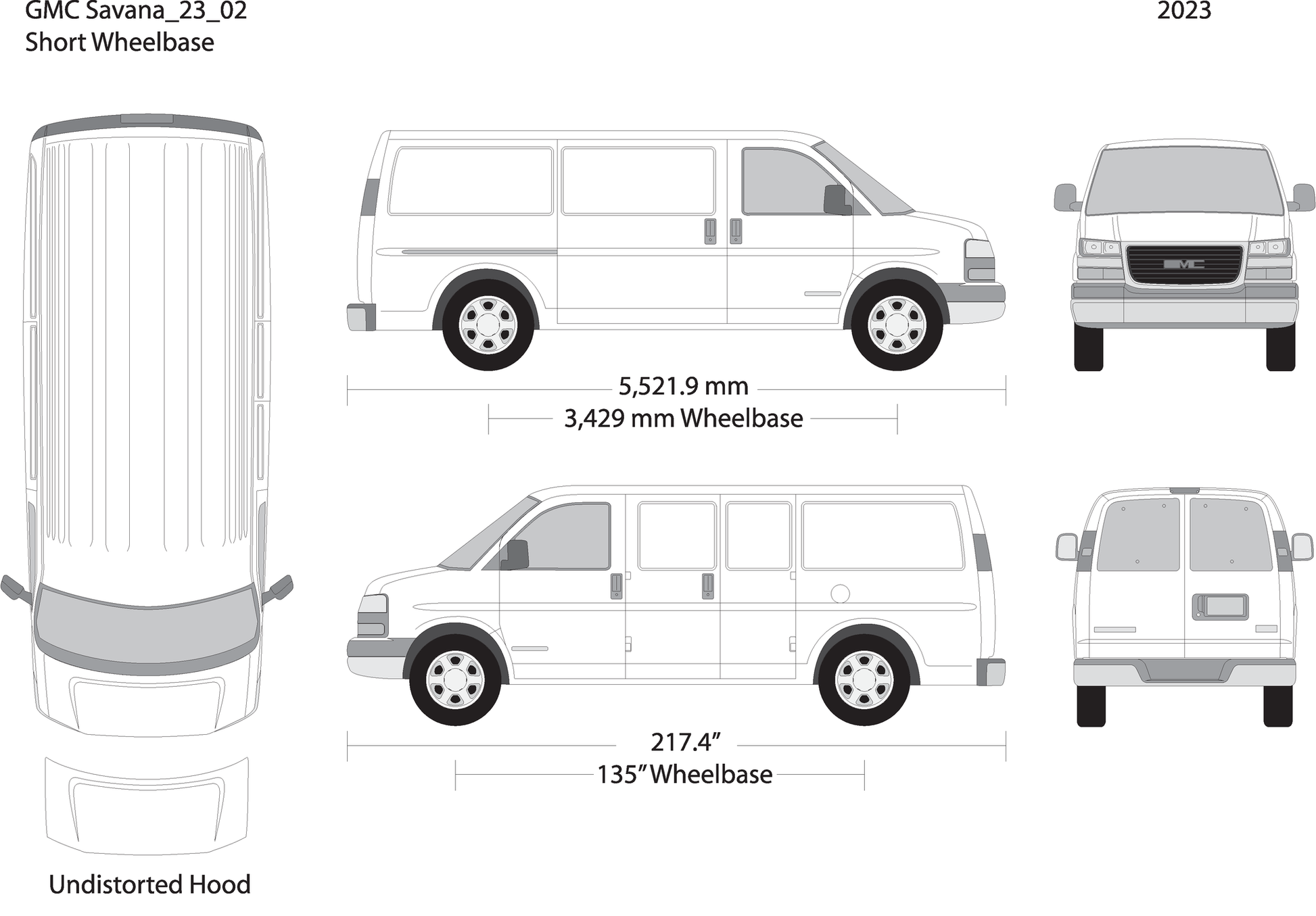 2023 Gmc Savana V02 Vehicle Wrap Template