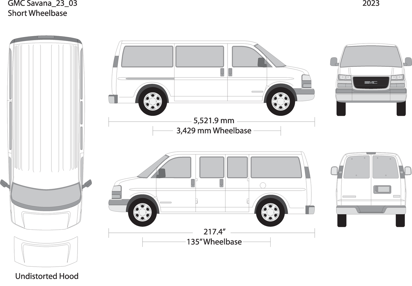 2023 Gmc Savana V03 Vehicle Wrap Template