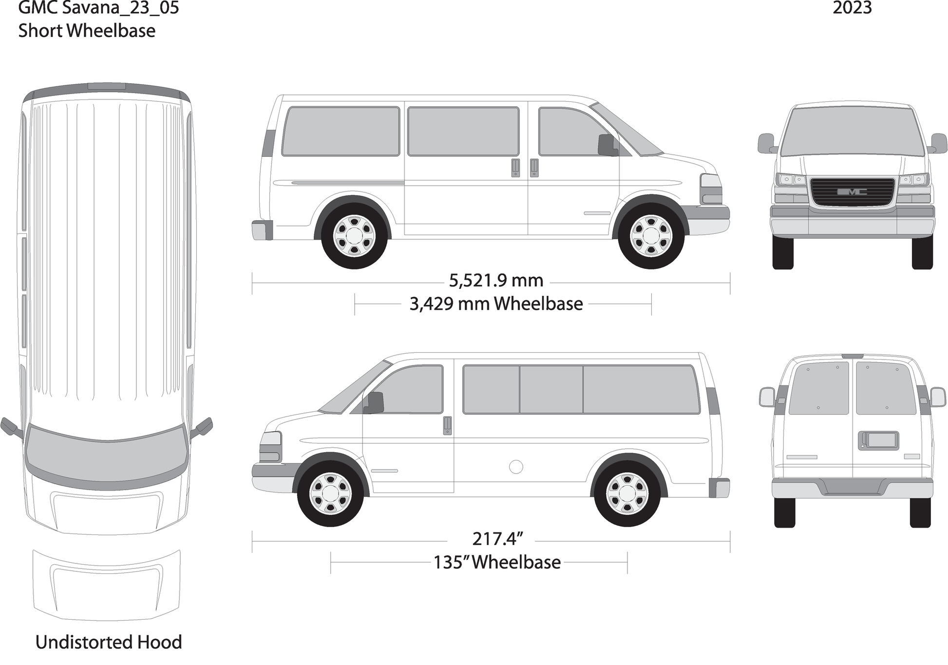 2023 Gmc Savana V05 Vehicle Wrap Template