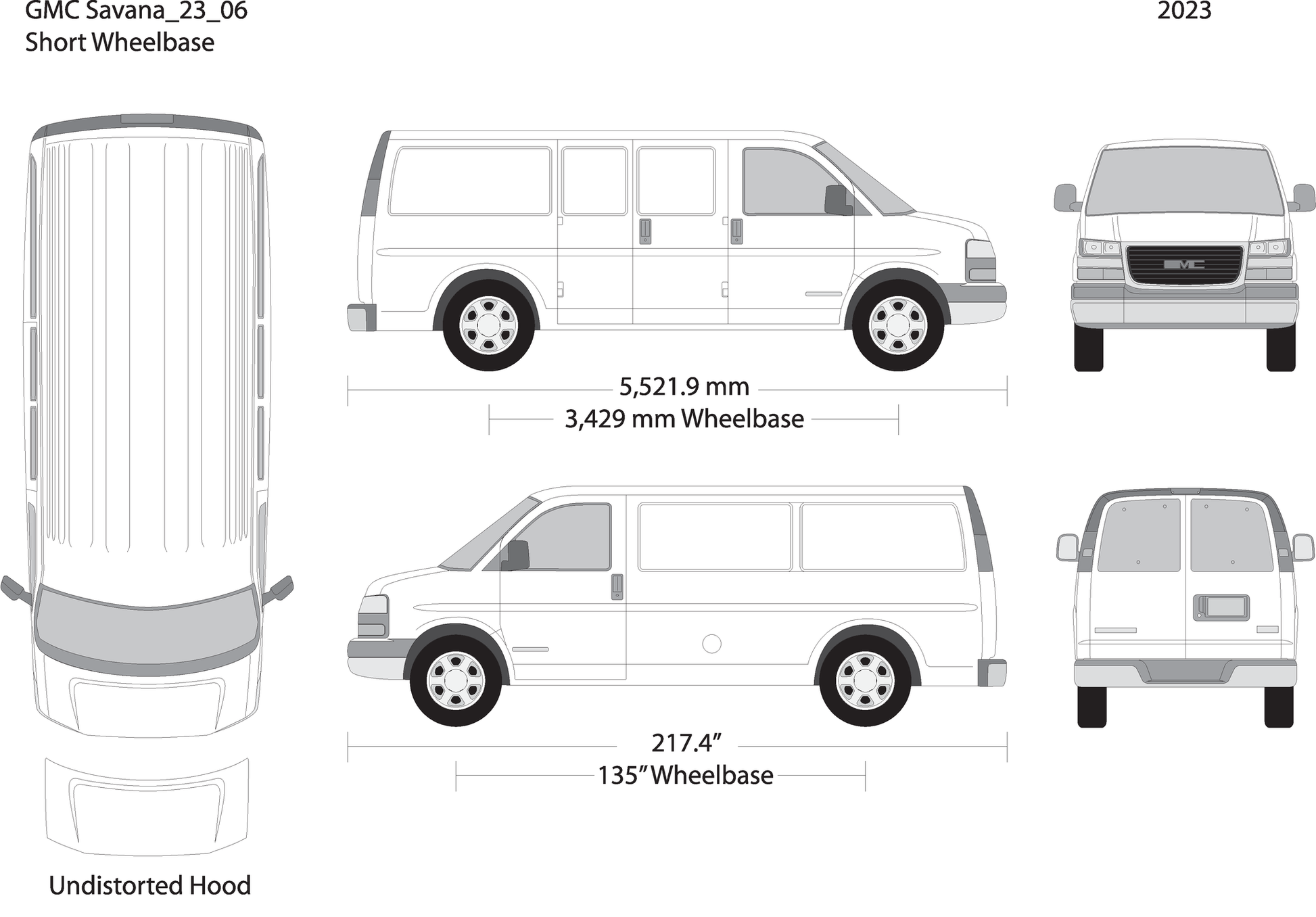 2023 Gmc Savana V06 Vehicle Wrap Template