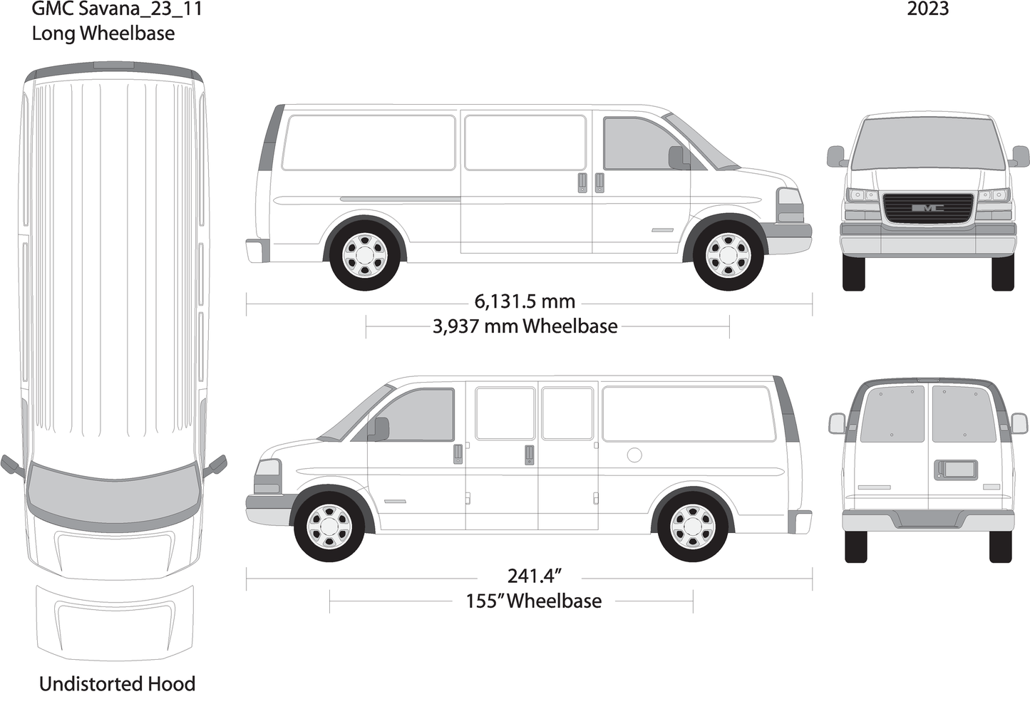2023 Gmc Savana V11 Vehicle Wrap Template