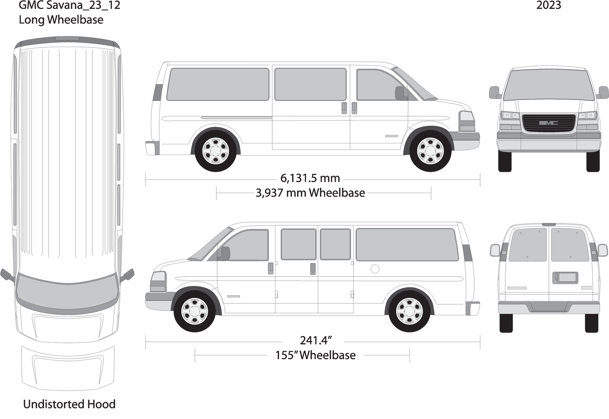 2023 Gmc Savana V12 Vehicle Wrap Template