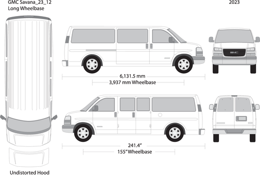 2023 Gmc Savana V12 Vehicle Wrap Template