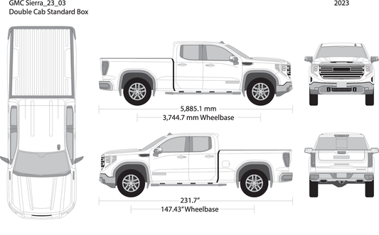 2023 Gmc Sierra 1500 V03 Vehicle Wrap Template