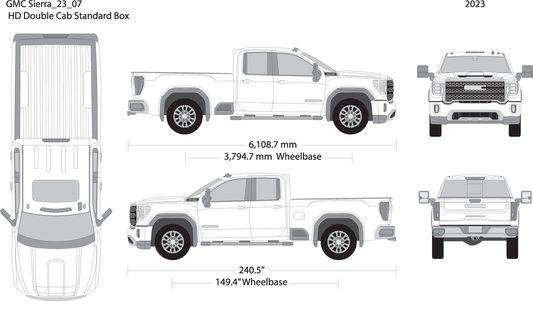 2023 Gmc Sierra 2500 3500 Hd V07 Vehicle Wrap Template