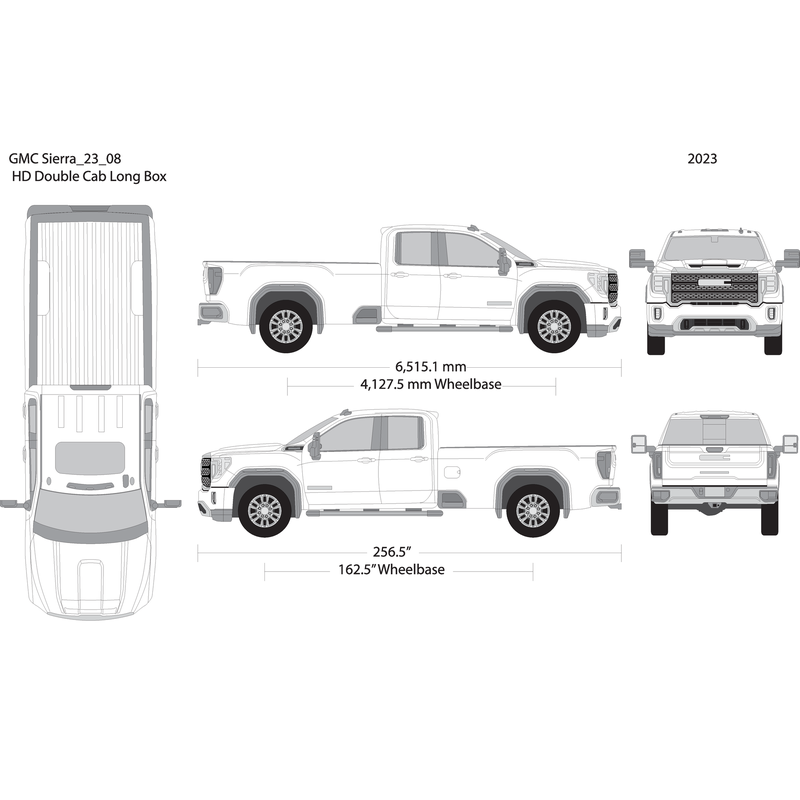 2023 Gmc Sierra 2500 3500 Hd V08 Vehicle Wrap Template