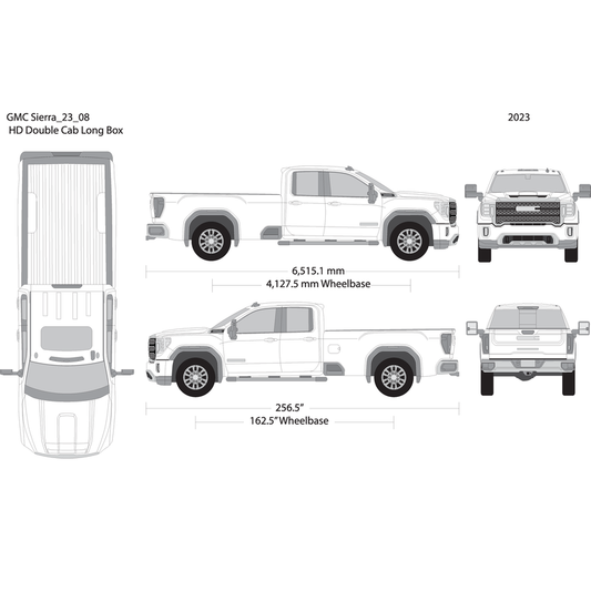 2023 Gmc Sierra 2500 3500 Hd V08 Vehicle Wrap Template