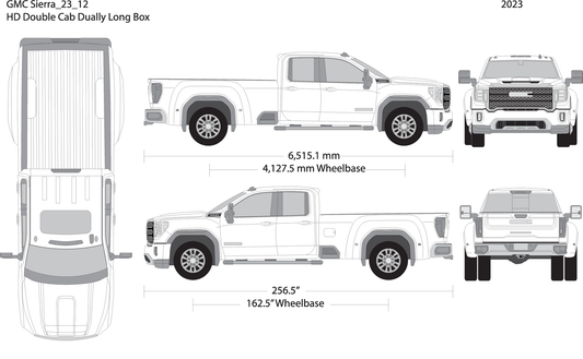 2023 Gmc Sierra 2500 3500 Hd V12 Vehicle Wrap Template