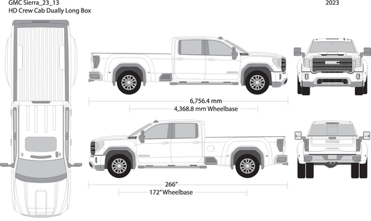 2023 Gmc Sierra 2500 3500 Hd V13 Vehicle Wrap Template