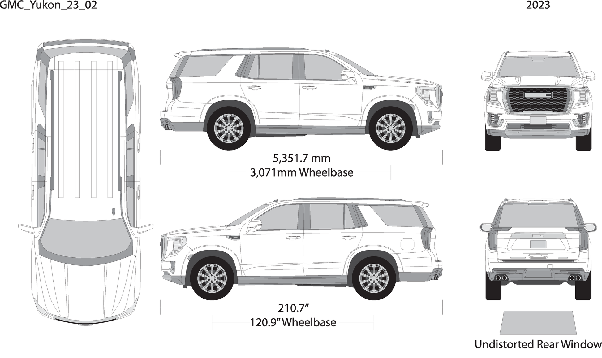 2023 Gmc Yukon V02 Vehicle Wrap Template