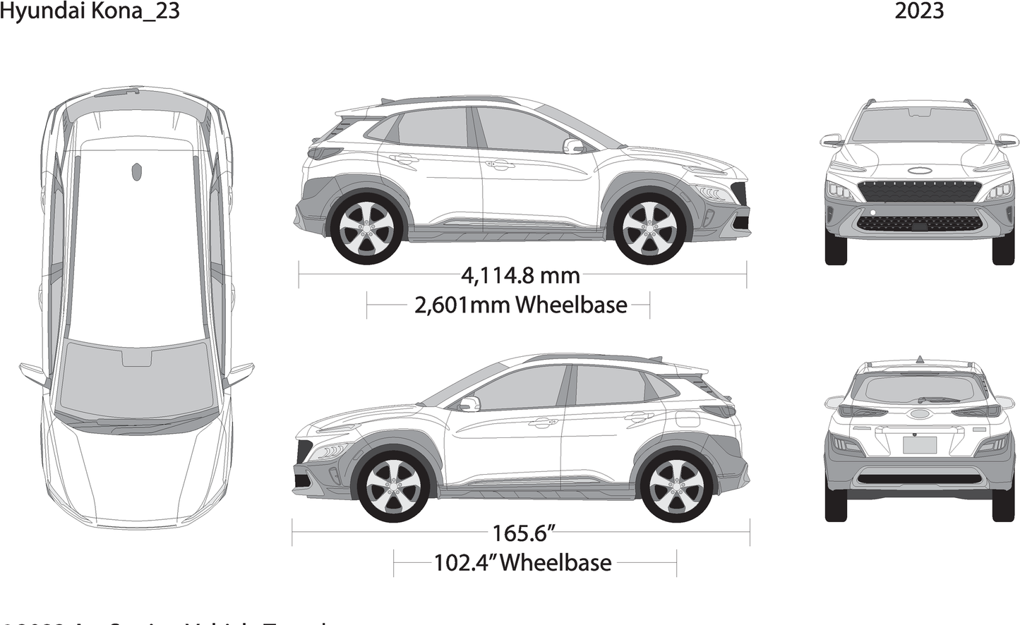 2023 Hyundai Kona V01 Vehicle Wrap Template