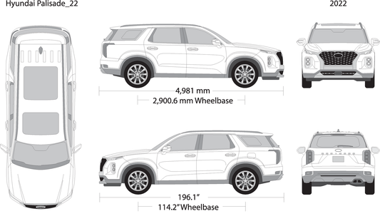 2023 Hyundai Palisade V23 Vehicle Wrap Template