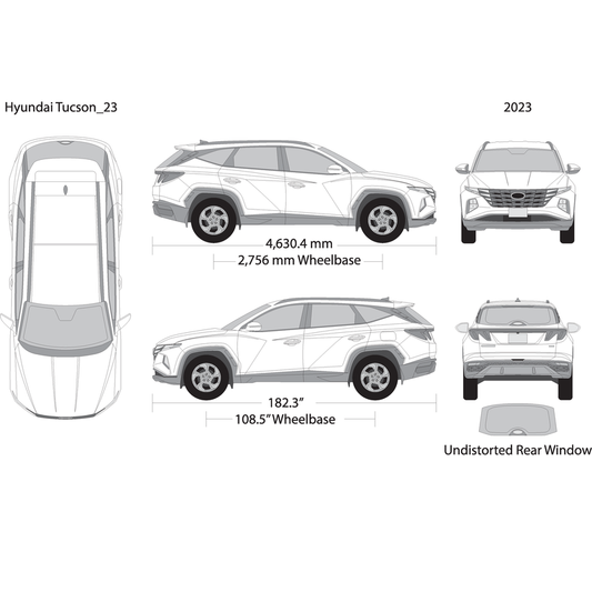 2023 Hyundai Tucson V23 Vehicle Wrap Template