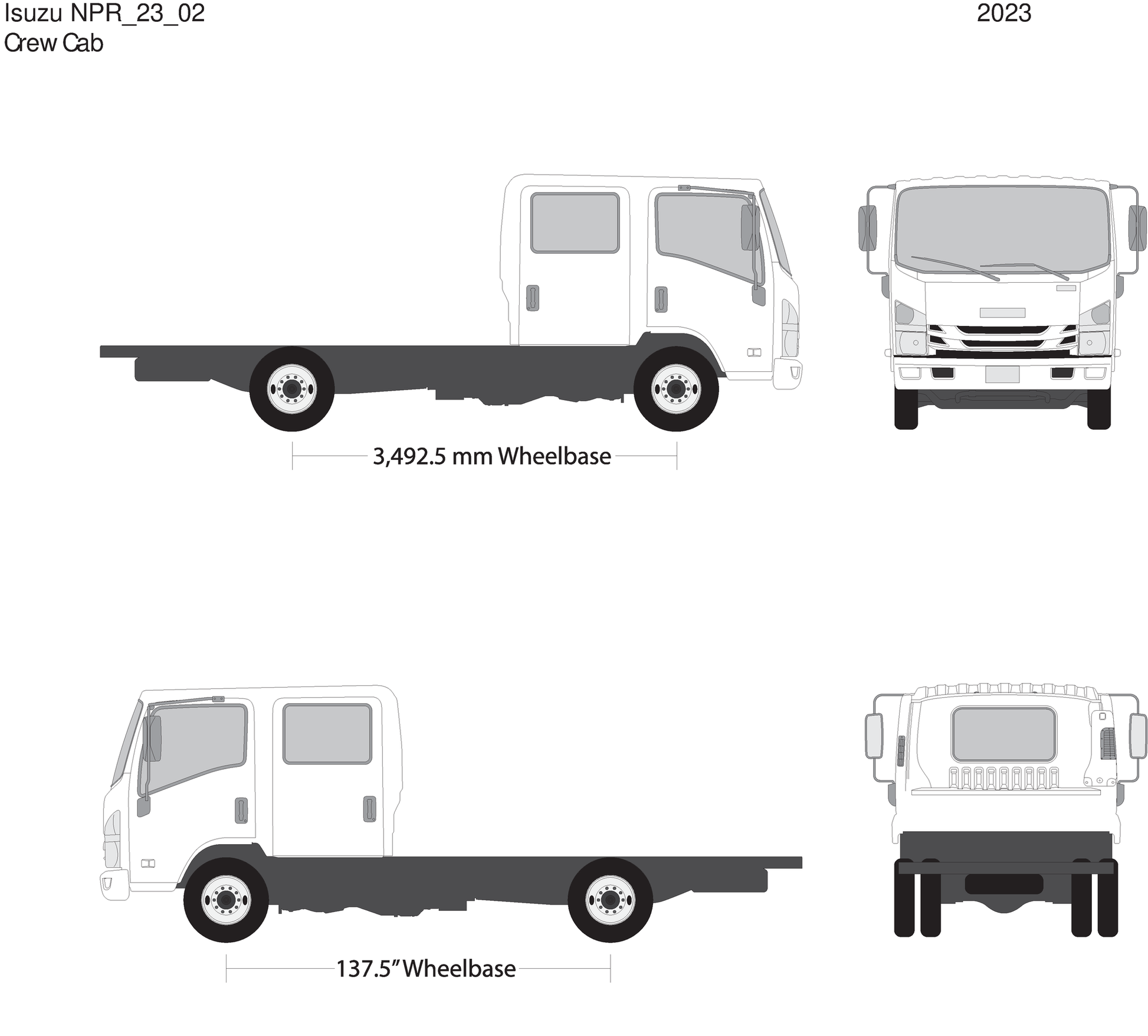 2023 Isuzu Npr V02 Vehicle Wrap Template