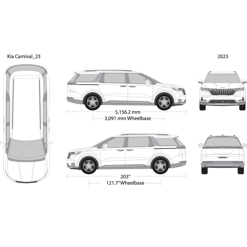 2023 Kia Carnival V23 Vehicle Wrap Template
