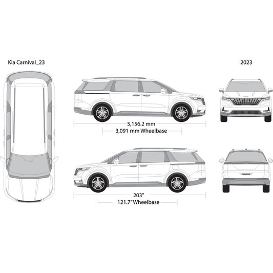 2023 Kia Carnival V23 Vehicle Wrap Template
