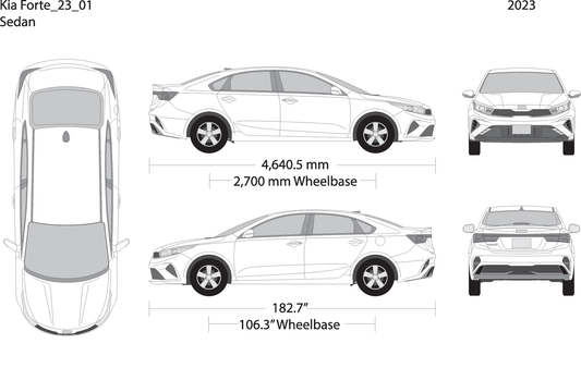 2023 Kia Forte V01 Vehicle Wrap Template