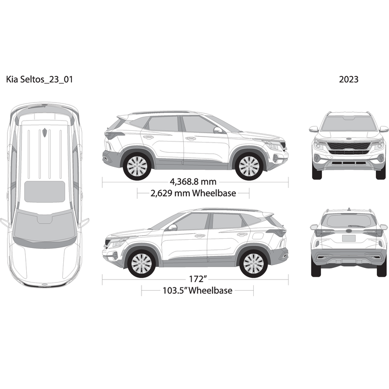 2023 Kia Seltos V23 Vehicle Wrap Template