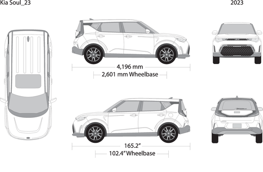 2023 Kia Soul V23 Vehicle Wrap Template