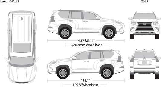 2023 Lexus Gx V23 Vehicle Wrap Template