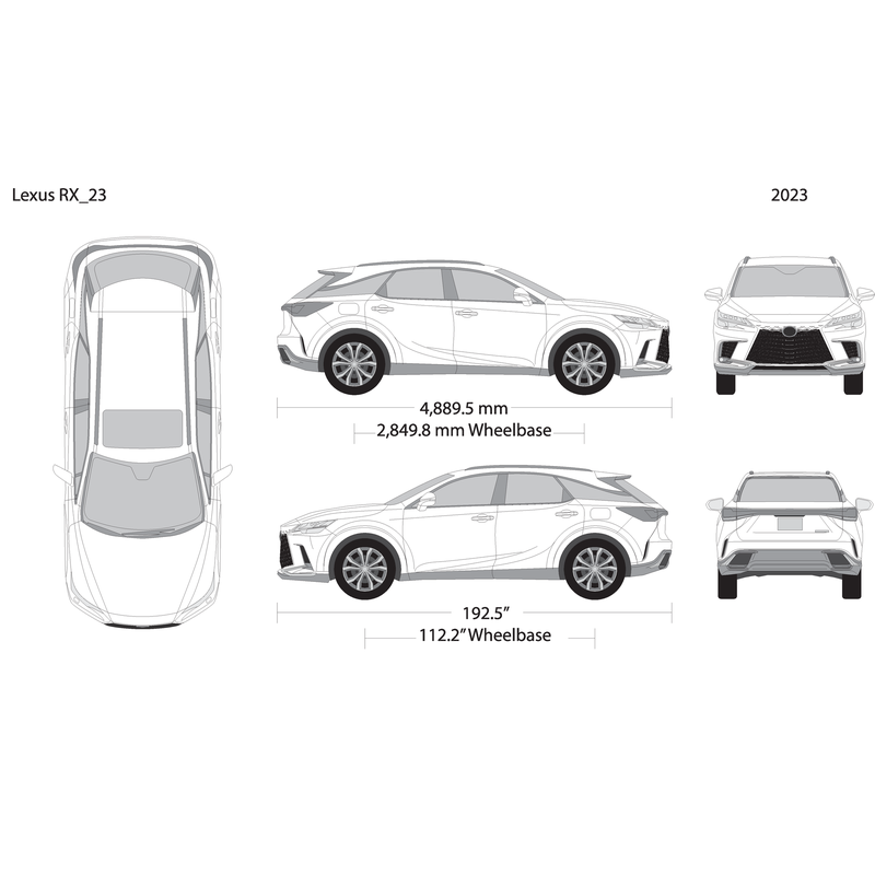 2023 Lexus Rx V23 Vehicle Wrap Template