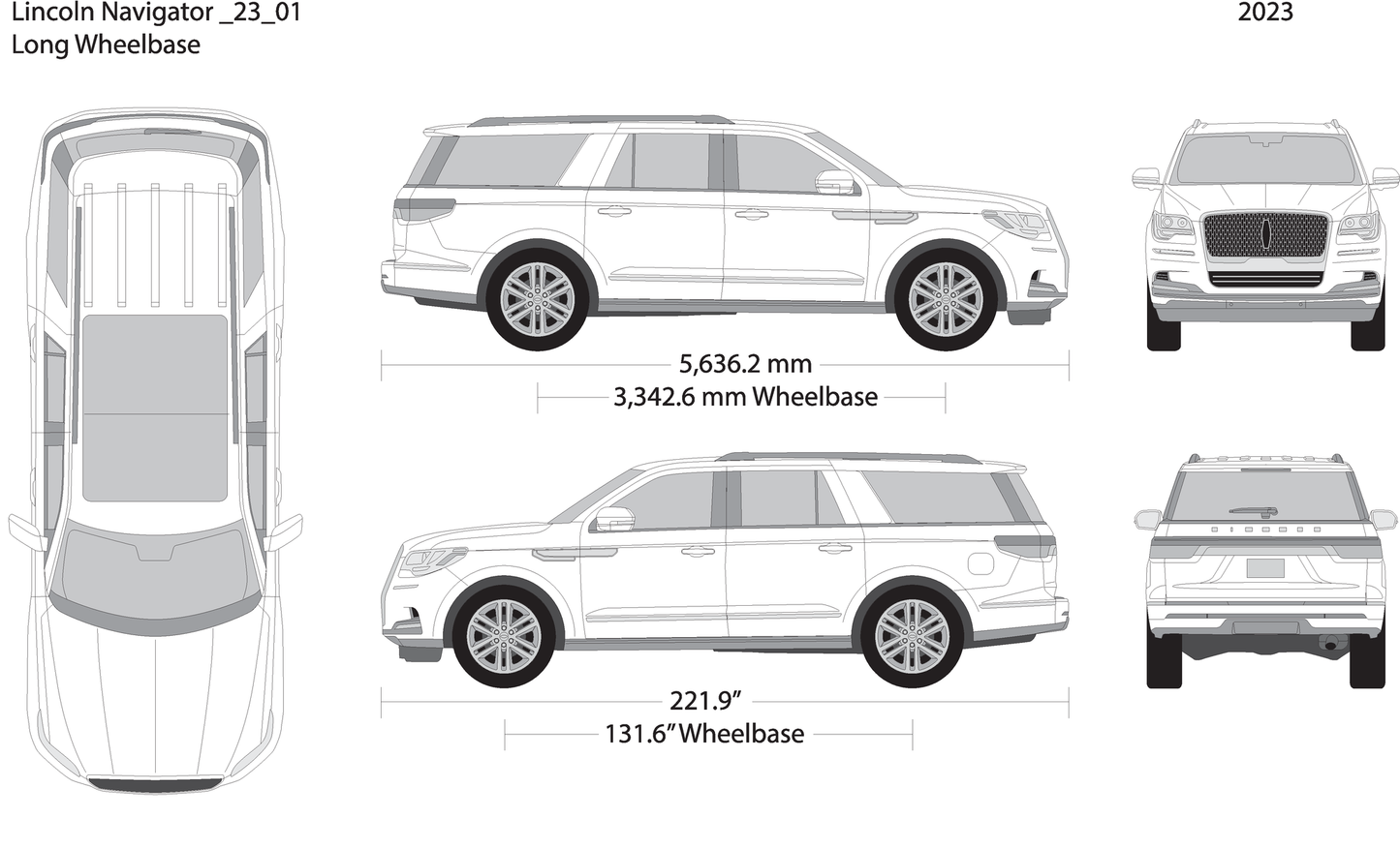 2023 Lincoln Navigator V01 Vehicle Wrap Template