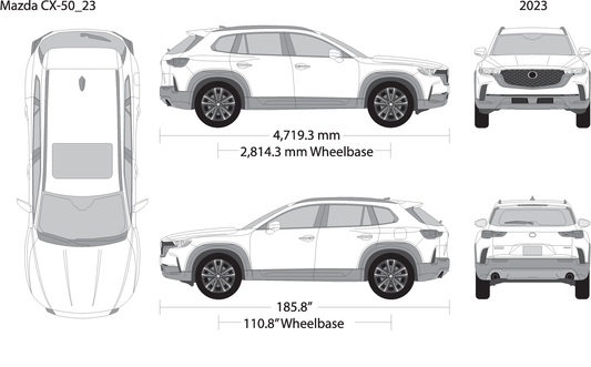 2023 Mazda Cx 50 V23 Vehicle Wrap Template