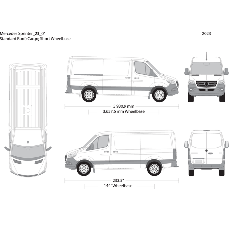 2023 Mercedes Sprinter V01 Vehicle Wrap Template