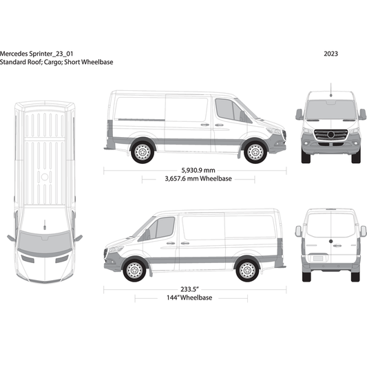 2023 Mercedes Sprinter V01 Vehicle Wrap Template