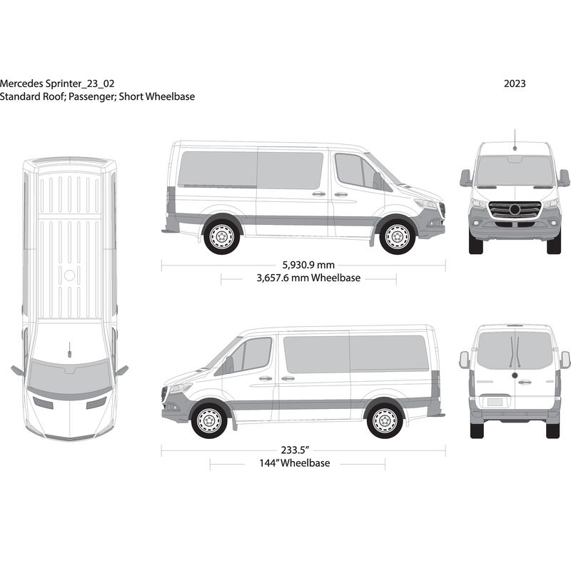 2023 Mercedes Sprinter V02 Vehicle Wrap Template