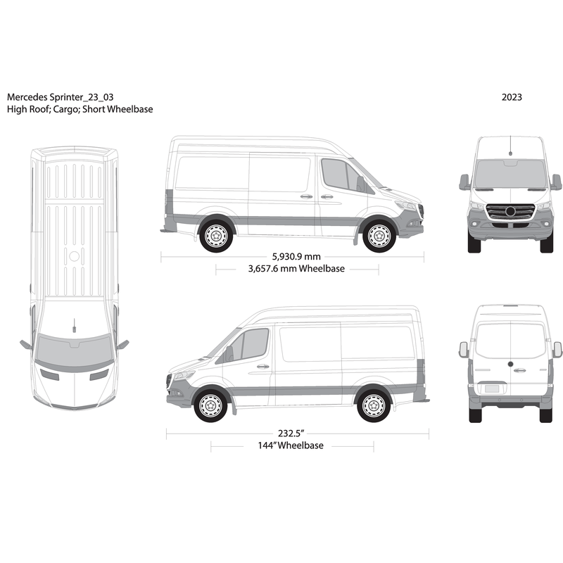 2023 Mercedes Sprinter V03 Vehicle Wrap Template