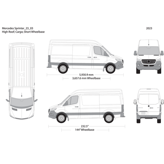 2023 Mercedes Sprinter V03 Vehicle Wrap Template