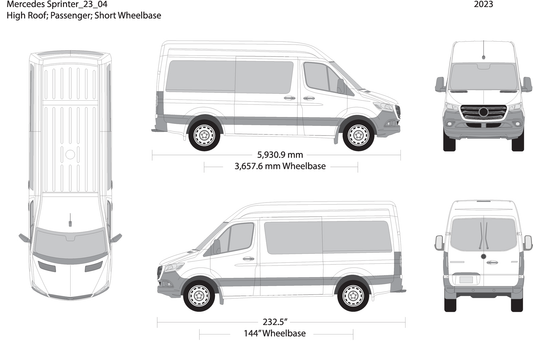 2023 Mercedes Sprinter V04 Vehicle Wrap Template