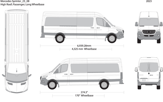 2023 Mercedes Sprinter V08 Vehicle Wrap Template