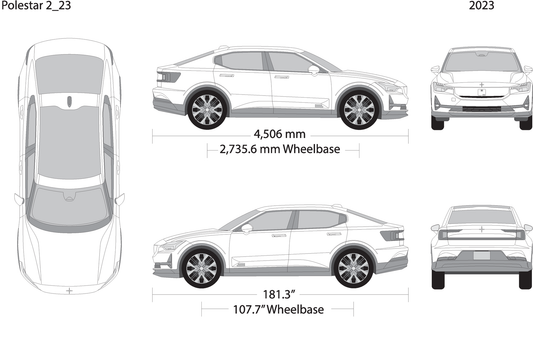 2023 Polestar Polestar 2 V23 Vehicle Wrap Template
