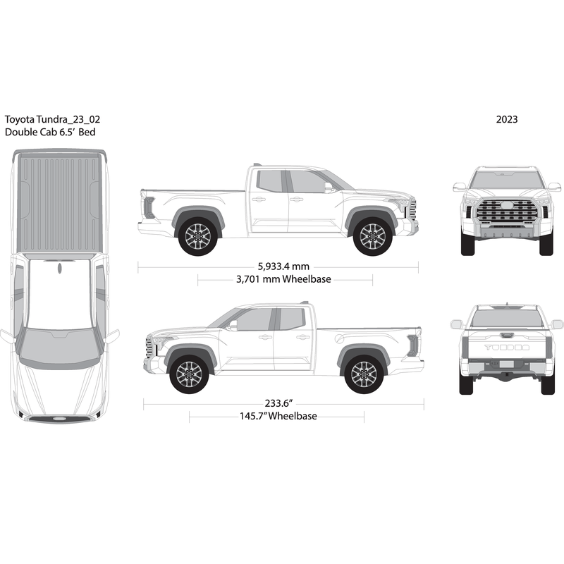 2023 Toyota Tundra V02 Vehicle Wrap Template