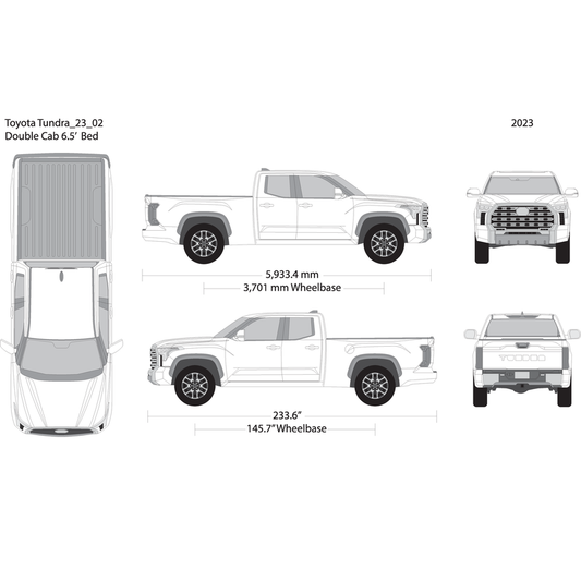 2023 Toyota Tundra V02 Vehicle Wrap Template