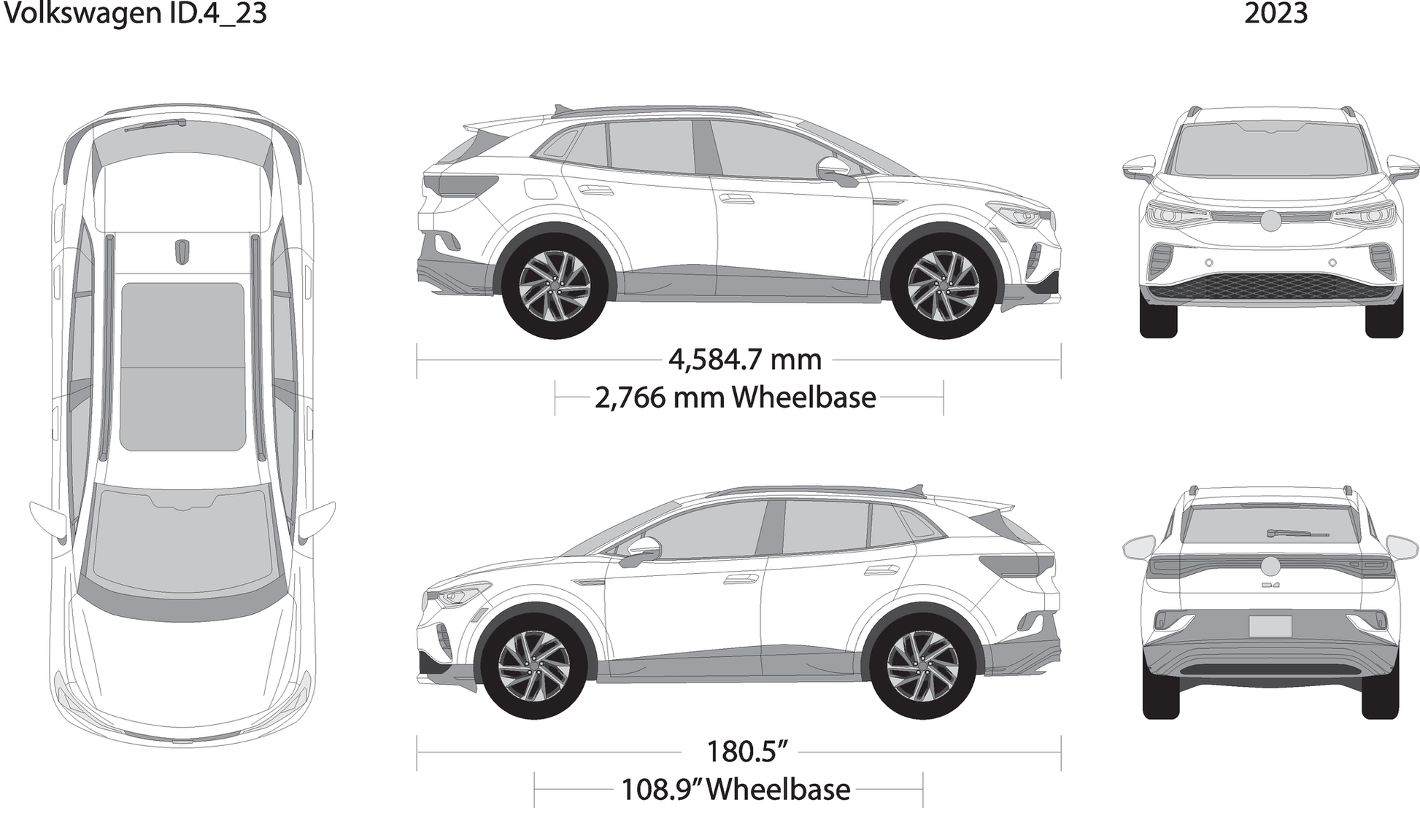 2023 Volkswagen Id 4 V23 Vehicle Wrap Template