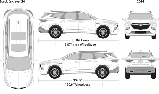 2024 Buick Enclave V24 Vehicle Wrap Template